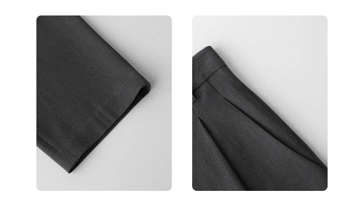 CHIC VEN Simple Casual Women Twill Suit Pants Wide Leg Pants Straight Floor Pants Office Ladies Female Trousers