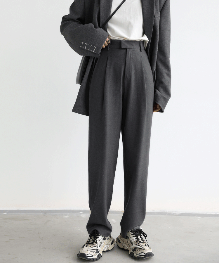 CHIC VEN Simple Casual Women Twill Suit Pants Wide Leg Pants Straight Floor Pants Office Ladies Female Trousers