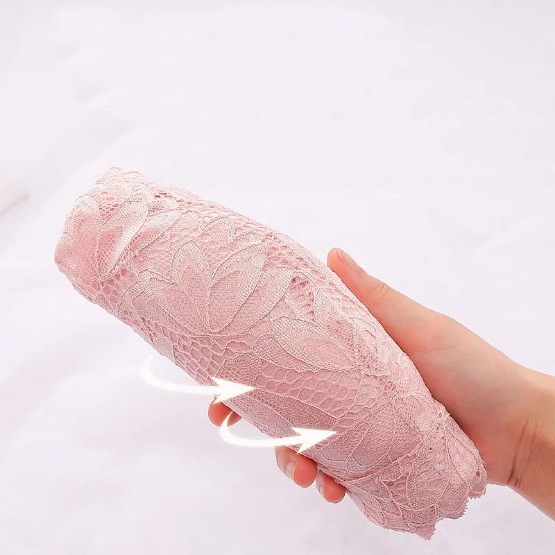 Sexy Push Up Bra Woman See Through Backless Bra Bralette Top Floral Bralette Lace Thin Large Size No Steel Ring Underwear