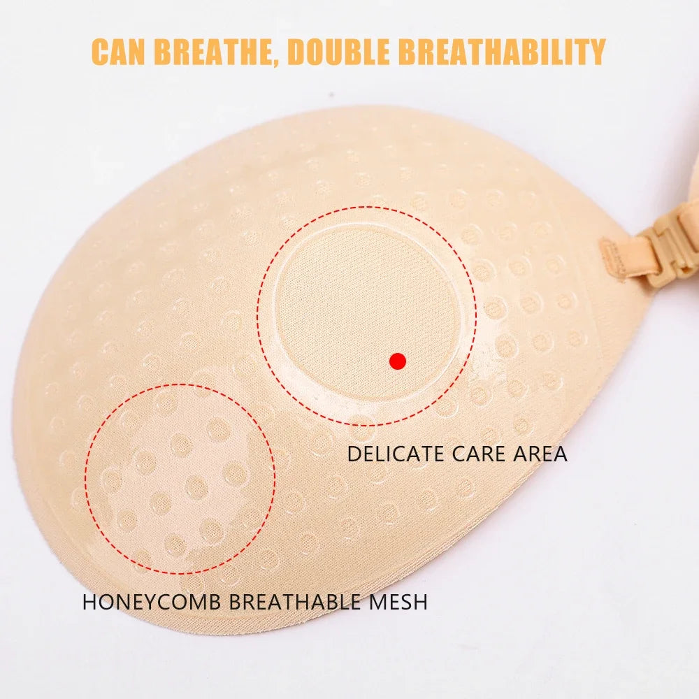 Women's Invisible Strapless Adhesive Stick Bra Strapless Push Up Bras Lingerie Seamless Silicone Nipple Cover Bralette Underwear