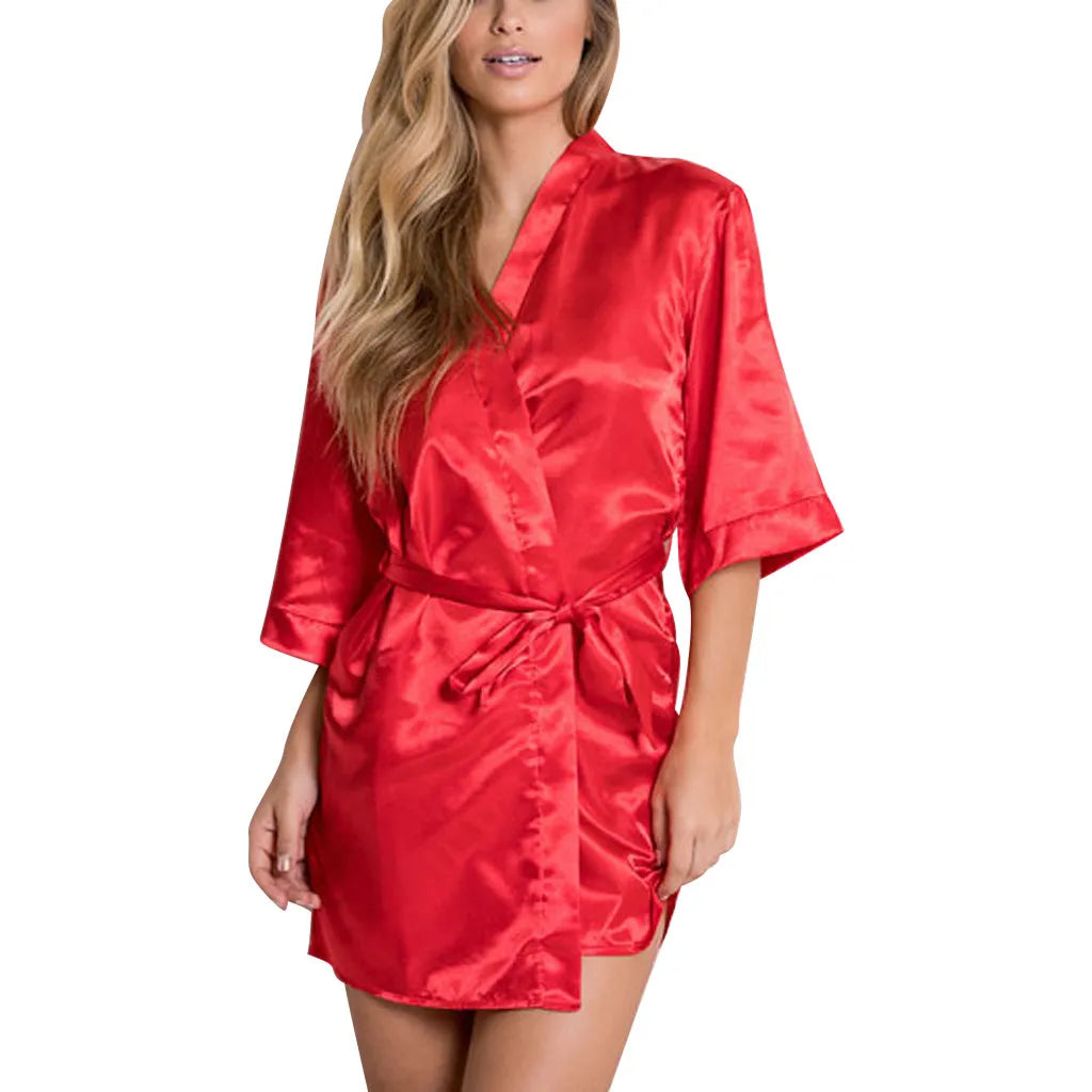 Satin Sleepwear Lingerie Nightwear