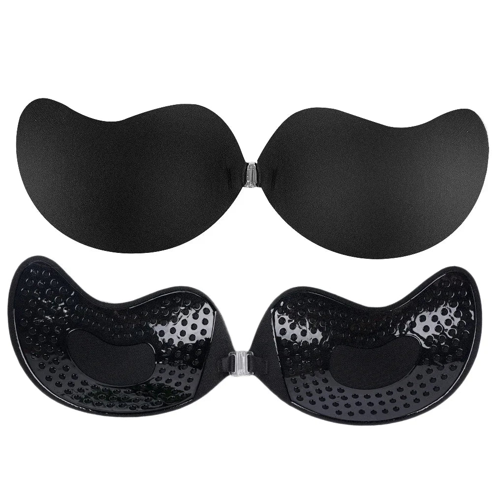Women's Invisible Strapless Adhesive Stick Bra Strapless Push Up Bras Lingerie Seamless Silicone Nipple Cover Bralette Underwear