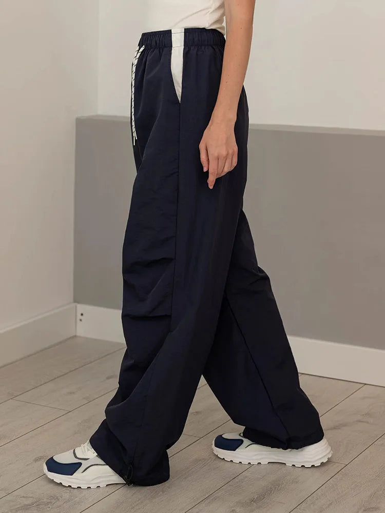 Straight Summer Pants Women Casual Yellow Thin Sweatpants Deawstring Elastic Waist Loose Trousers Joggers Cargo Pants For Ladies