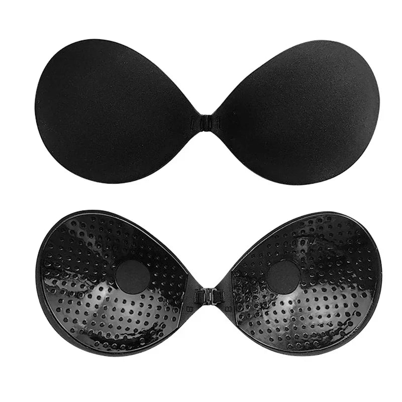 Women's Invisible Strapless Adhesive Stick Bra Strapless Push Up Bras Lingerie Seamless Silicone Nipple Cover Bralette Underwear