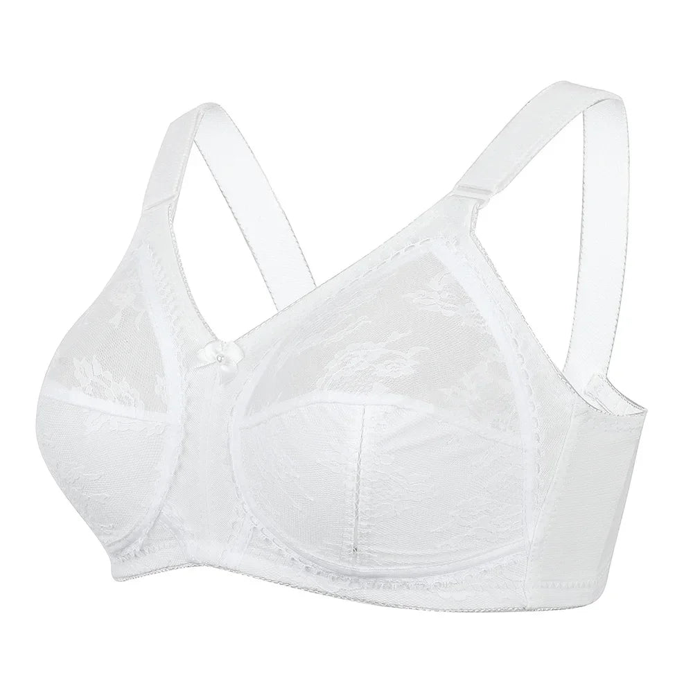 Large Size Bra for Women Ladies Underwear Translucent Lace Chiffon Wireless Minimizer Lingerie Brassiere Bralette Tops