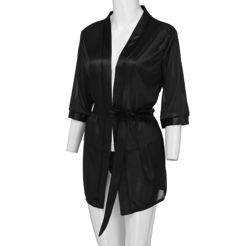 Satin Sleepwear Lingerie Nightwear