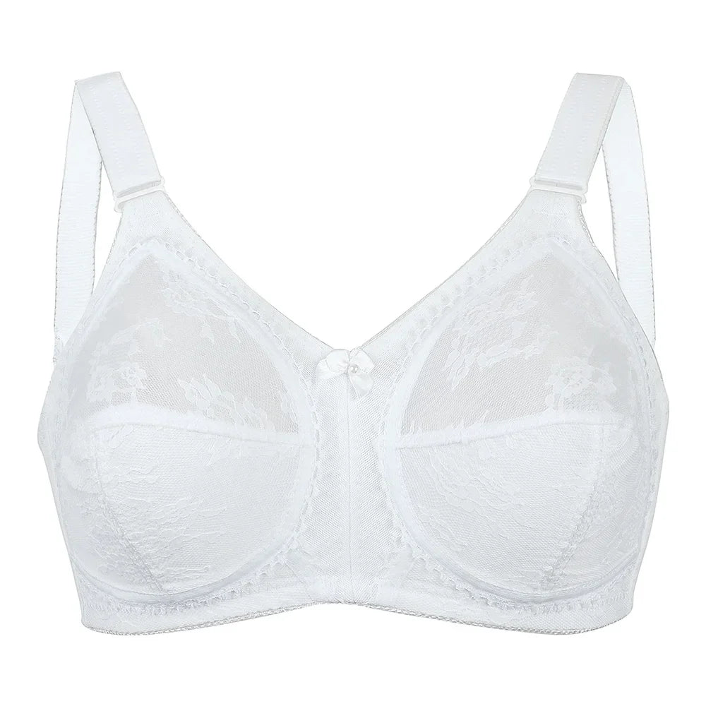 Large Size Bra for Women Ladies Underwear Translucent Lace Chiffon Wireless Minimizer Lingerie Brassiere Bralette Tops