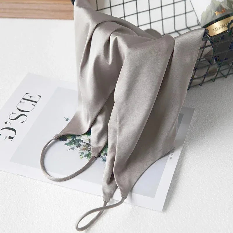 White Basic Women Silk-Like Satin Tops Vest Summer Sexy Camis Tank For Ladies Strappy Camisole Top Shirts Grunge Femme Clothes