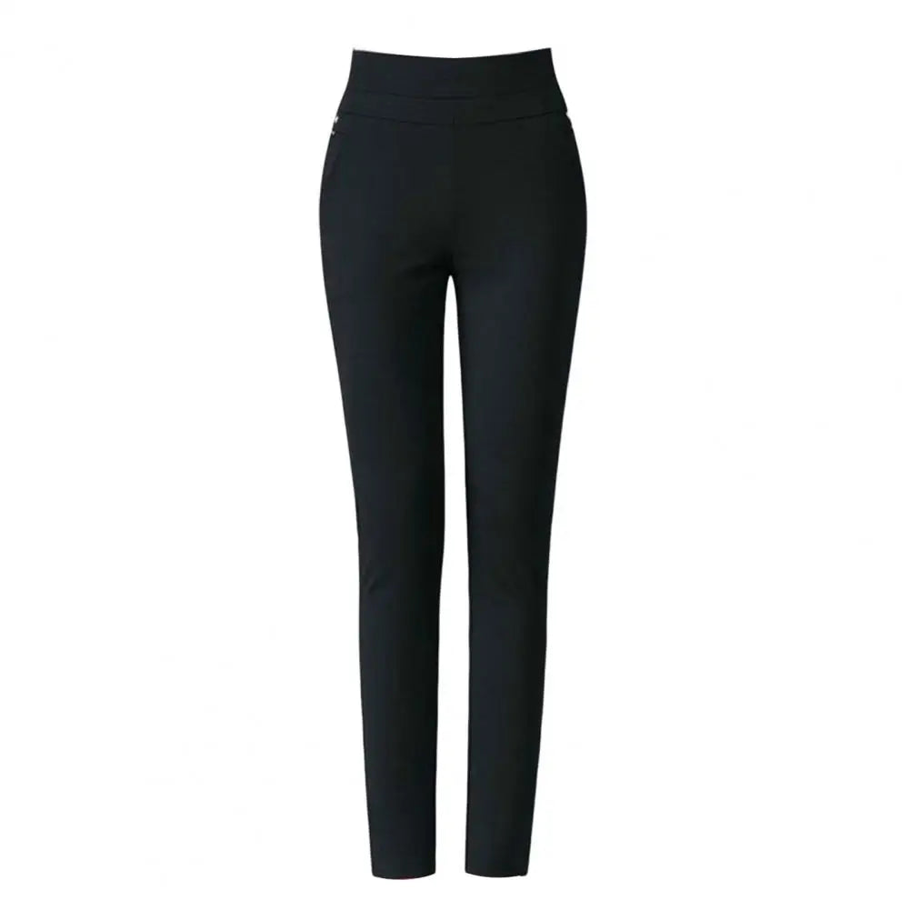 Wide Band High Waist Women Suit Pants Slim Fit Ankle Length Pencil Pants Stretch Tummy Control Lady Trousers Spring Mother Pants