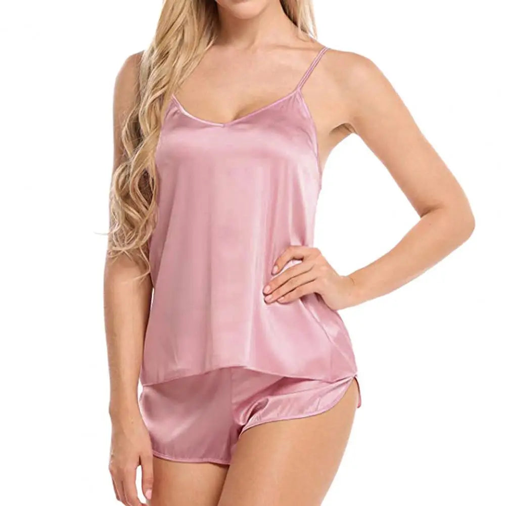 Female Sleepwear Set Sexy Low Cut Pajama Women Sleepwear Set