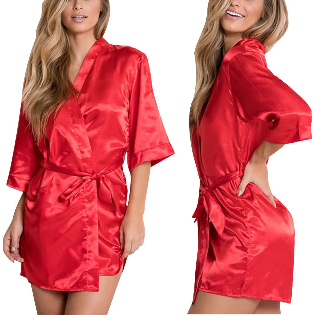 Satin Sleepwear Lingerie Nightwear