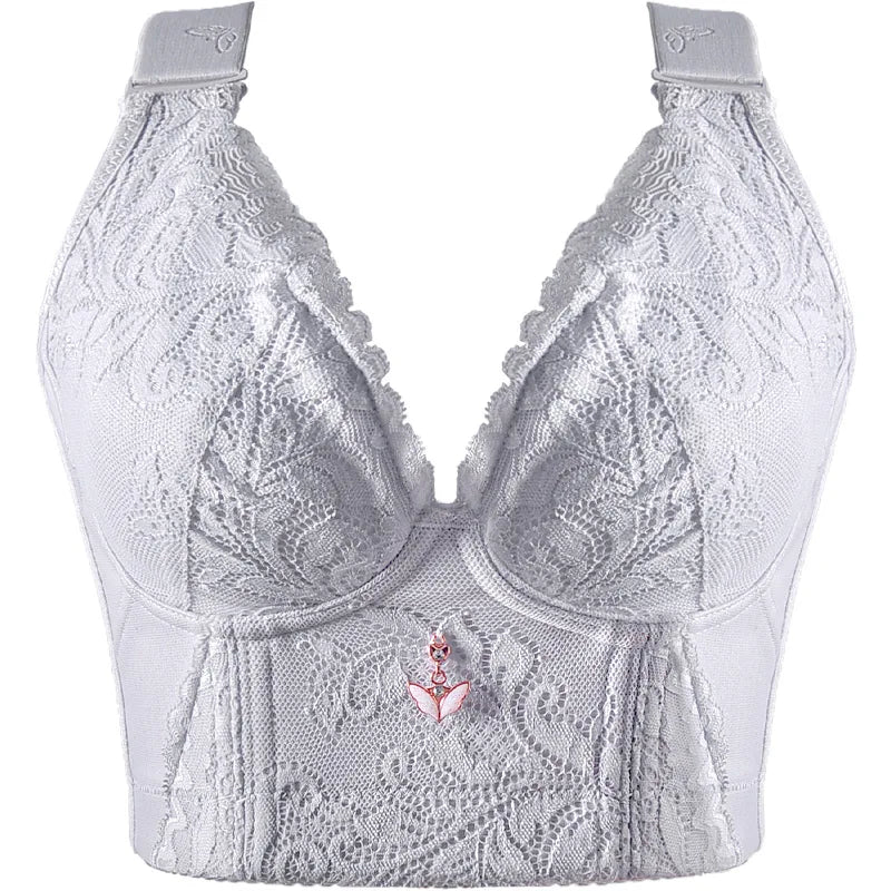 Women Bra Plus Size Deep Cup Push Up Bras Incorporated Full Back Coverage Lingerie Hide Back Fat Underwear No Steel Ring Bra