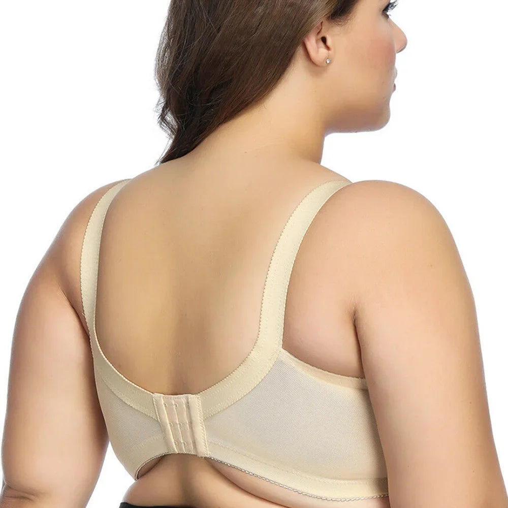 Large Size Bra for Women Ladies Underwear Translucent Lace Chiffon Wireless Minimizer Lingerie Brassiere Bralette Tops